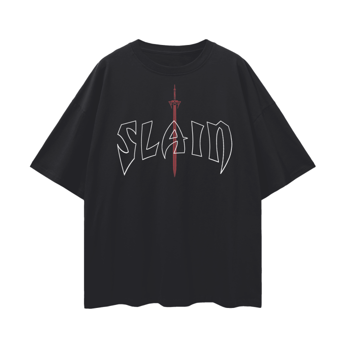 Dark Vantasy: SLAIN- Scarlet Facade - Oversized Deep Drop Tee